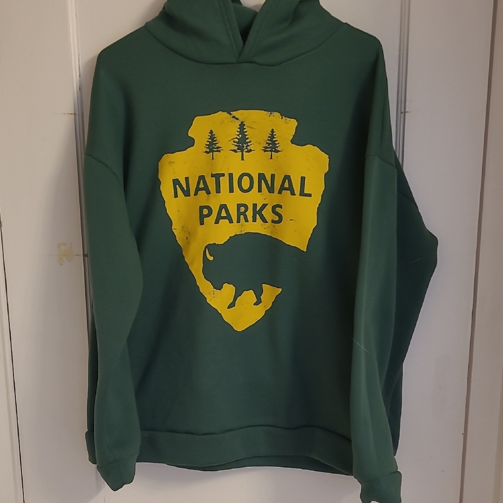 Green National Parks Hoodie Sweatahirt